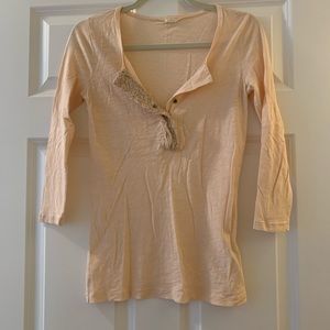 J.Crew Sequin Top Cropped Sleeve XS